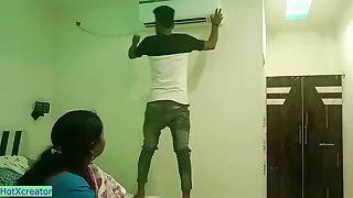 Indian cheating fit together XXX hot sex with ac technician&excl; Bhabhi sex